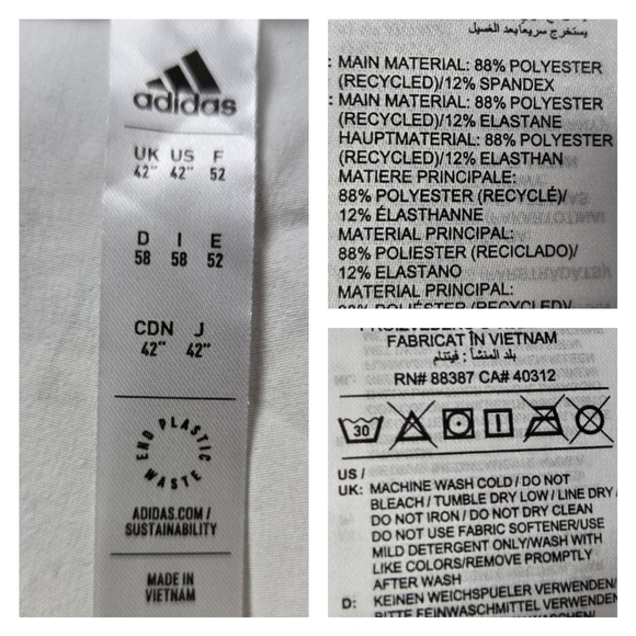 NWT Adidas Men Sz 42 Ultimate 365 Clear Brown Print Golf Flag Shorts HA9126 - Picture 11 of 16